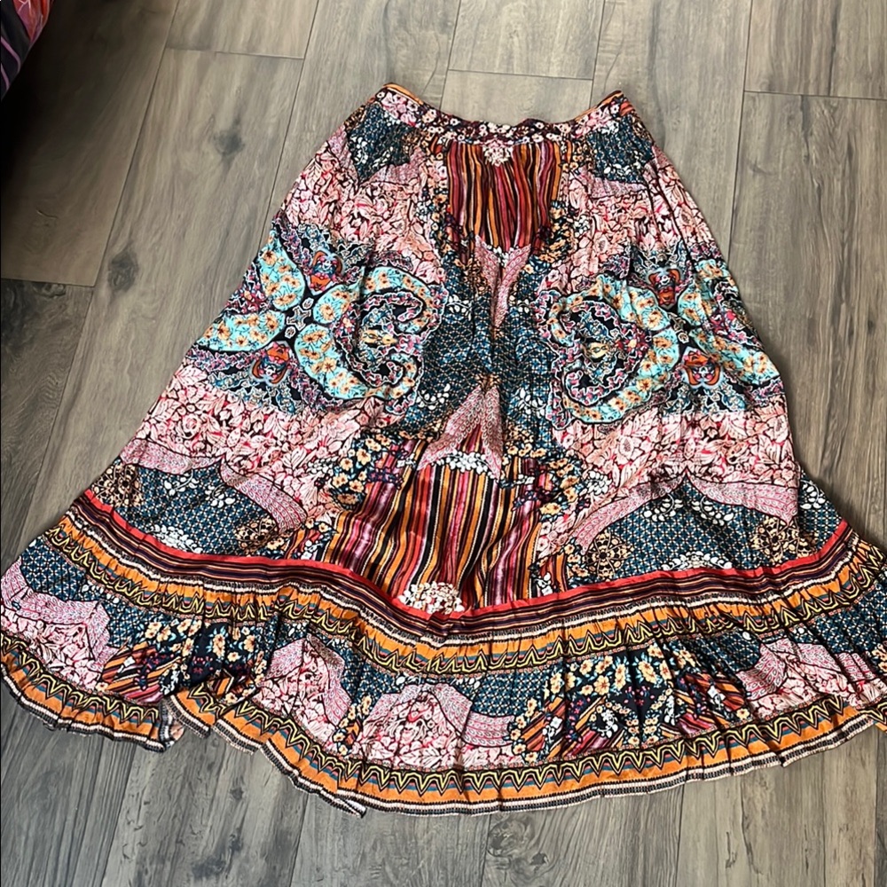 Floral Silk empire skirt